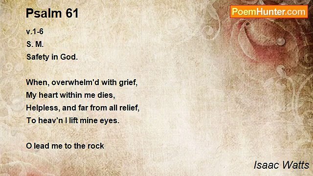 Isaac Watts - Psalm 61