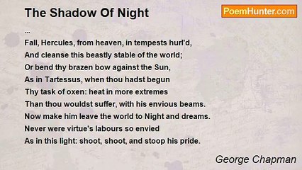 George Chapman - The Shadow Of Night