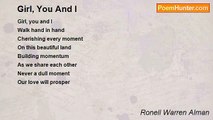 Ronell Warren Alman - Girl, You And I