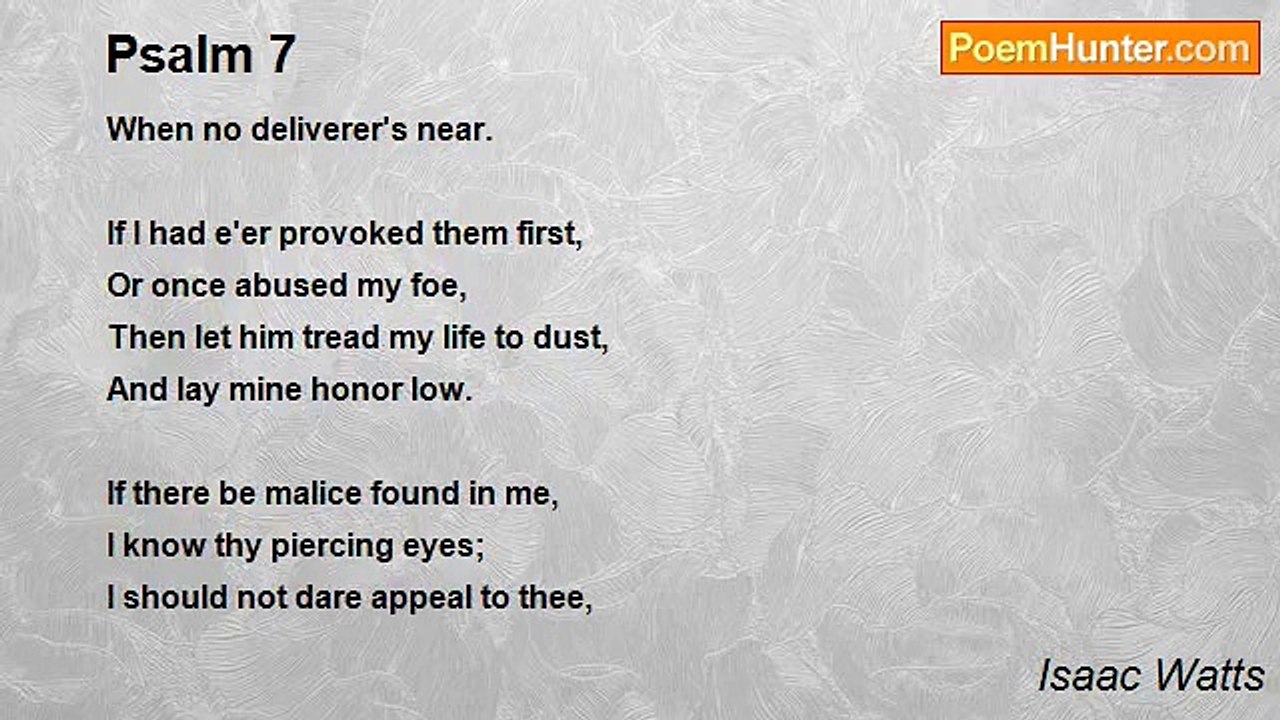 Isaac Watts - Psalm 7