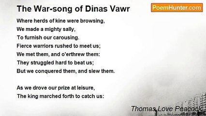 Thomas Love Peacock - The War-song of Dinas Vawr