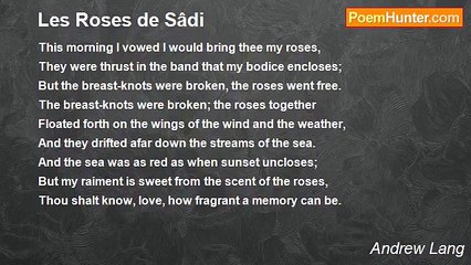 Andrew Lang - Les Roses de Sâdi