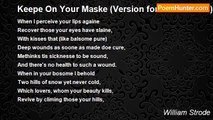 William Strode - Keepe On Your Maske (Version for his Mistress)