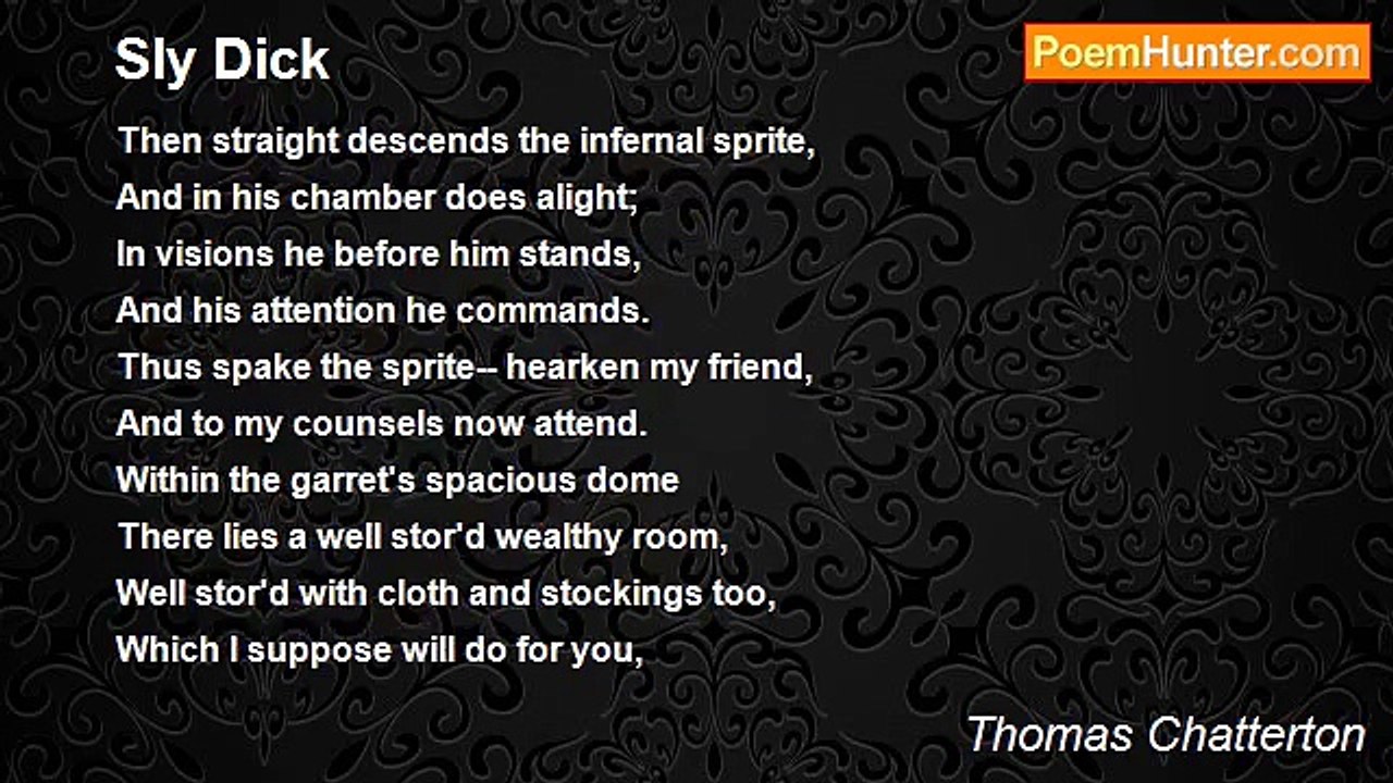 Thomas Chatterton - Sly Dick