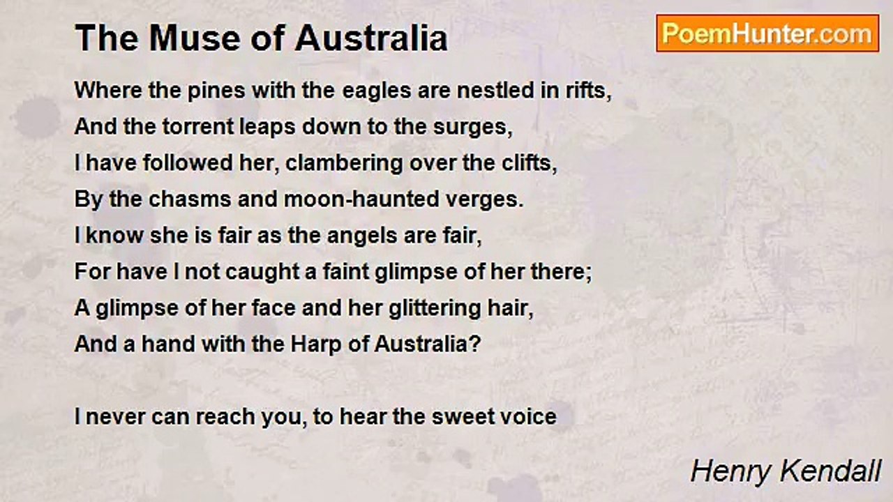 Henry Kendall - The Muse of Australia
