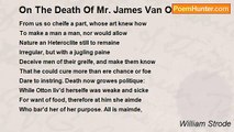 William Strode - On The Death Of Mr. James Van Otton