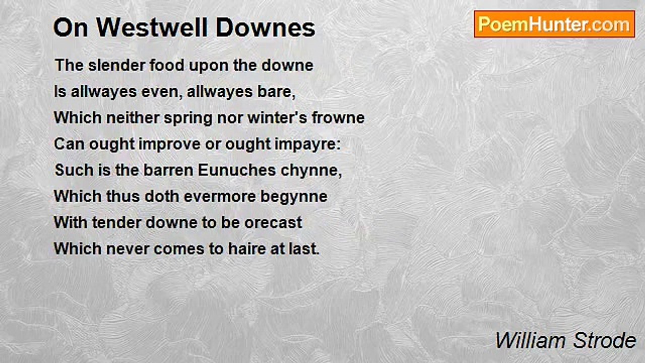 William Strode - On Westwell Downes