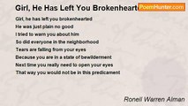 Ronell Warren Alman - Girl, He Has Left You Brokenhearted