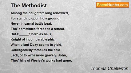Thomas Chatterton - The Methodist