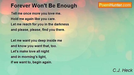 C.J. Heck - Forever Won't Be Enough