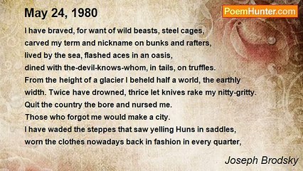 Joseph Brodsky - May 24, 1980