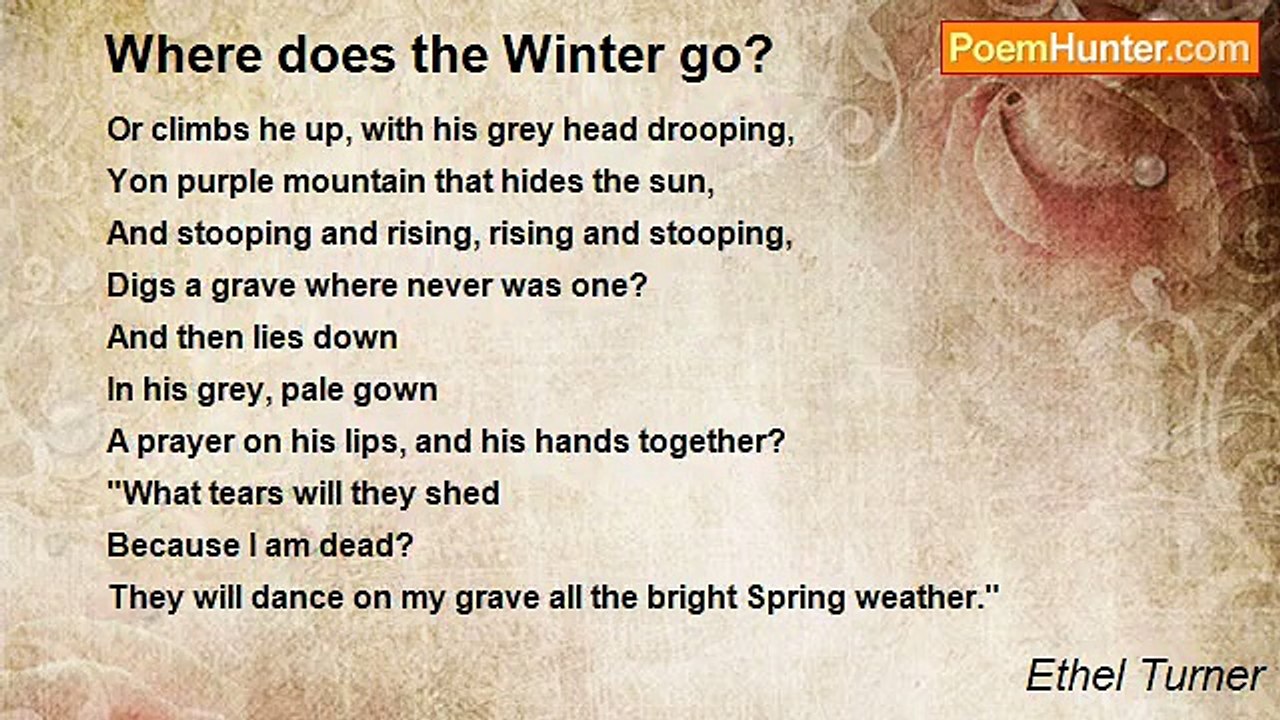 Ethel Turner - Where does the Winter go?