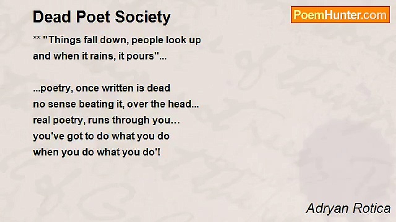 Adryan Rotica - Dead Poet Society