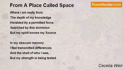 Cecelia Weir - From A Place Called Space