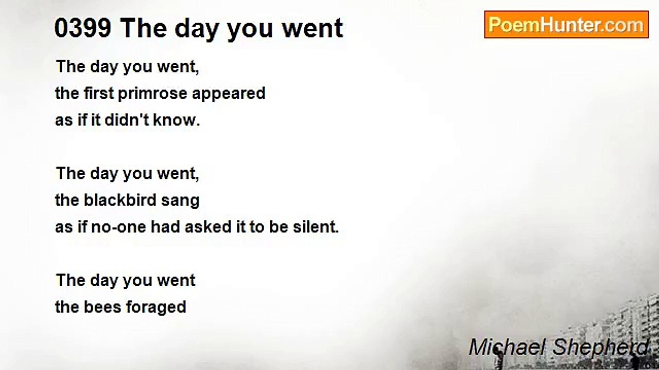 Michael Shepherd - 0399 The day you went