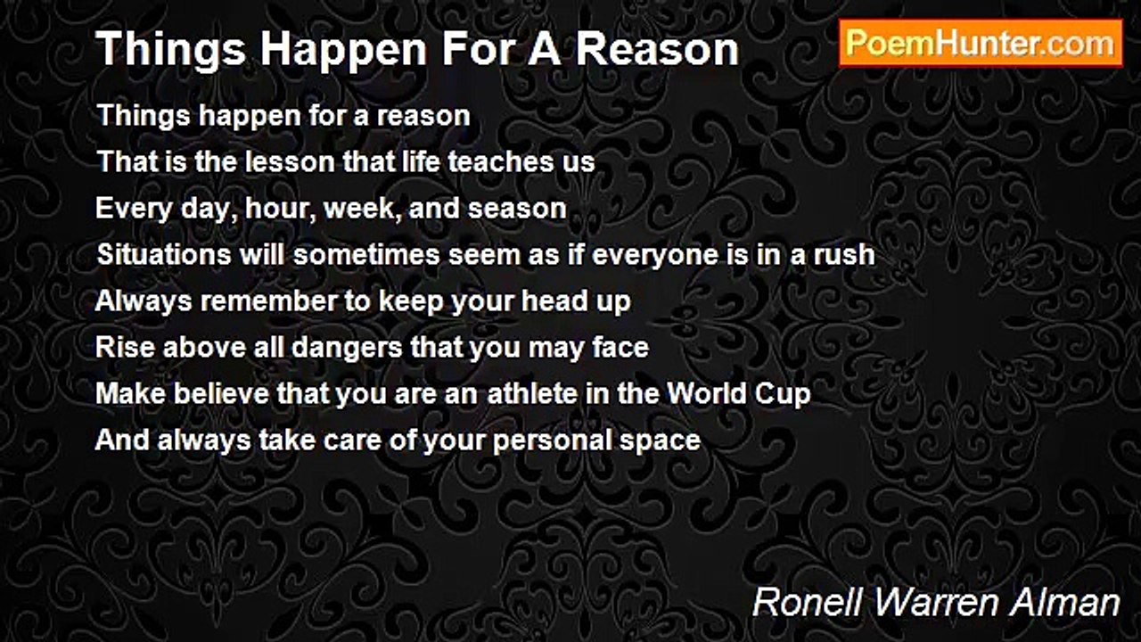 Ronell Warren Alman - Things Happen For A Reason
