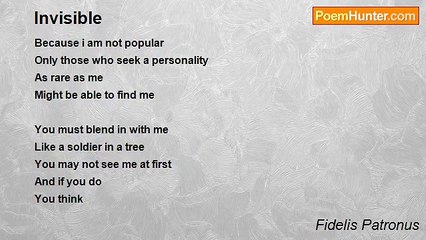 Fidelis Patronus - Invisible