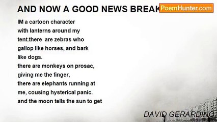 DAVID GERARDINO - AND NOW A GOOD NEWS BREAK2