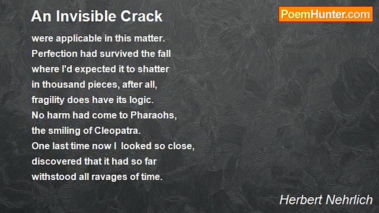 Herbert Nehrlich - An Invisible Crack
