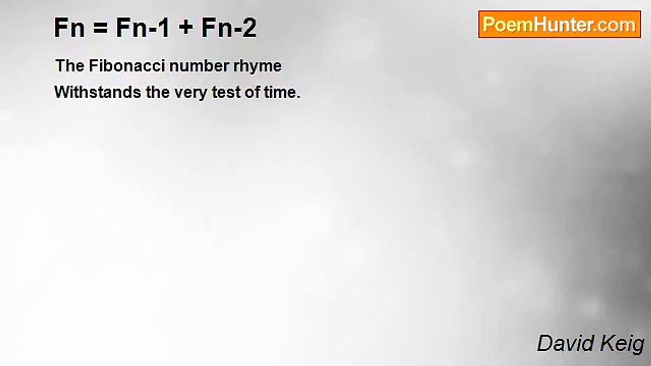 David Keig - Fn = Fn-1 + Fn-2