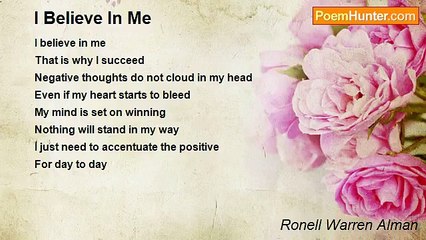 Ronell Warren Alman - I Believe In Me