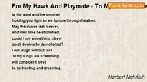 Herbert Nehrlich - For My Hawk And Playmate - To My True Kindred Spirit