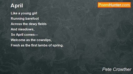 Pete Crowther - April