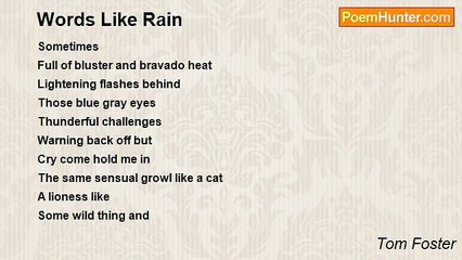 Tom Foster - Words Like Rain