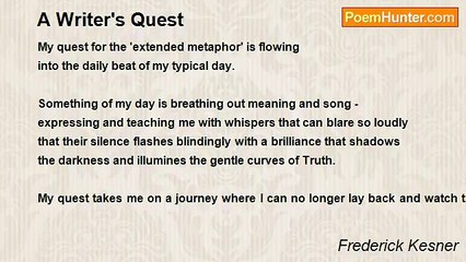 Frederick Kesner - A Writer's Quest