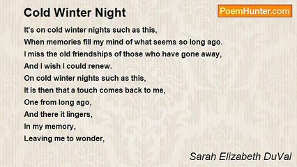 Sarah Elizabeth DuVal - Cold Winter Night
