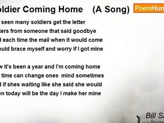 Bill Simmons - Soldier Coming Home    (A Song)