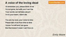 Emily Moore - A voice of the loving dead