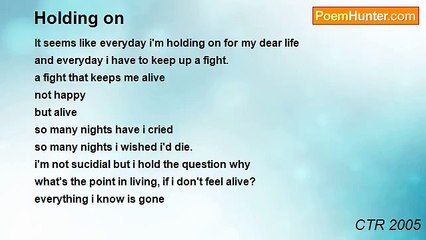 CTR 2005 - Holding on