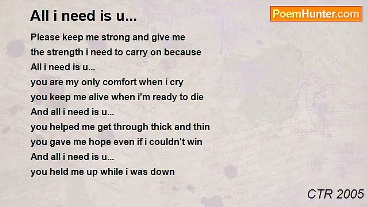 CTR 2005 - All i need is u...