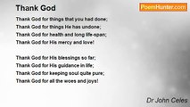 Dr John Celes - Thank God
