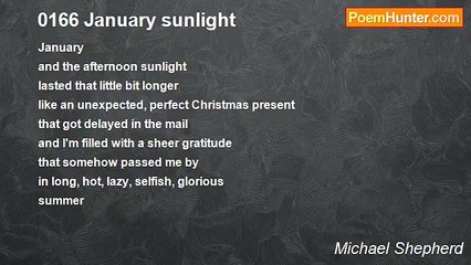 Michael Shepherd - 0166 January sunlight