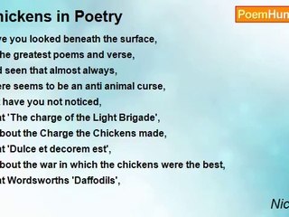 Nick Hilton - Chickens in Poetry