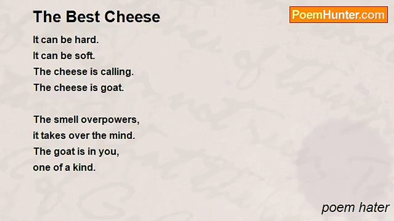poem hater - The Best Cheese