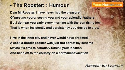 Alessandra Liverani - - The Rooster: : Humour