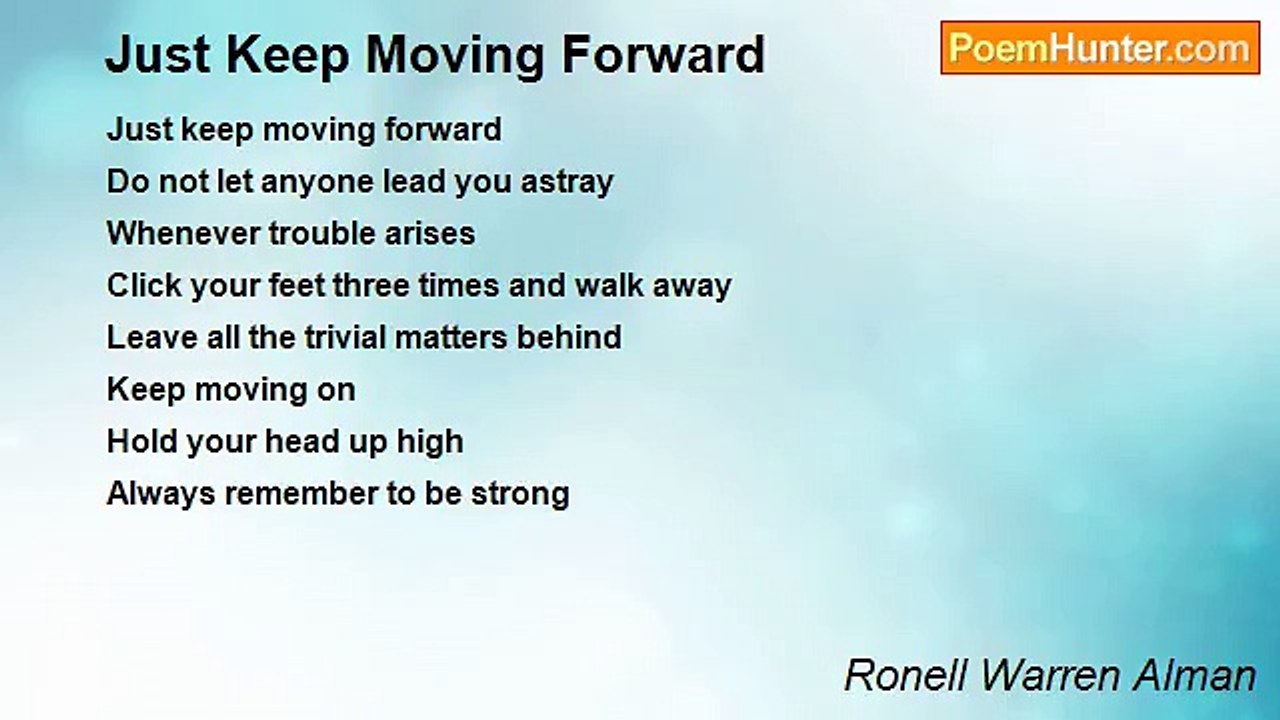 Ronell Warren Alman - Just Keep Moving Forward