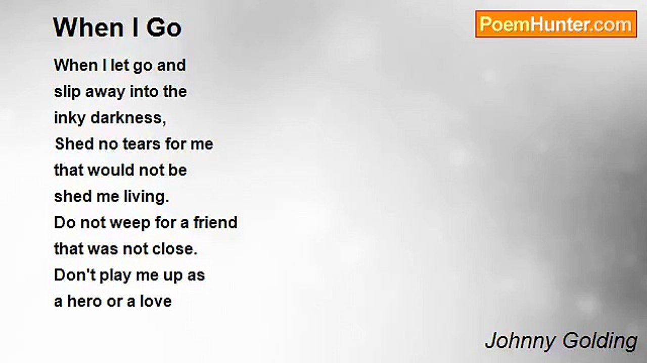 Johnny Golding - When I Go