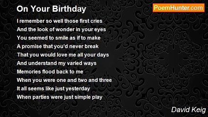 David Keig - On Your Birthday