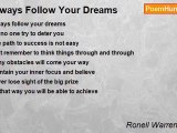 Ronell Warren Alman - Always Follow Your Dreams