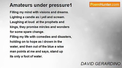 DAVID GERARDINO - Amateurs under pressure1
