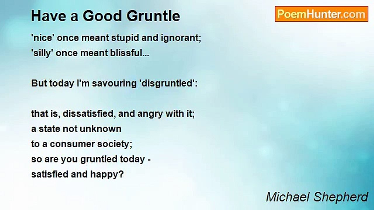 Michael Shepherd - Have a Good Gruntle