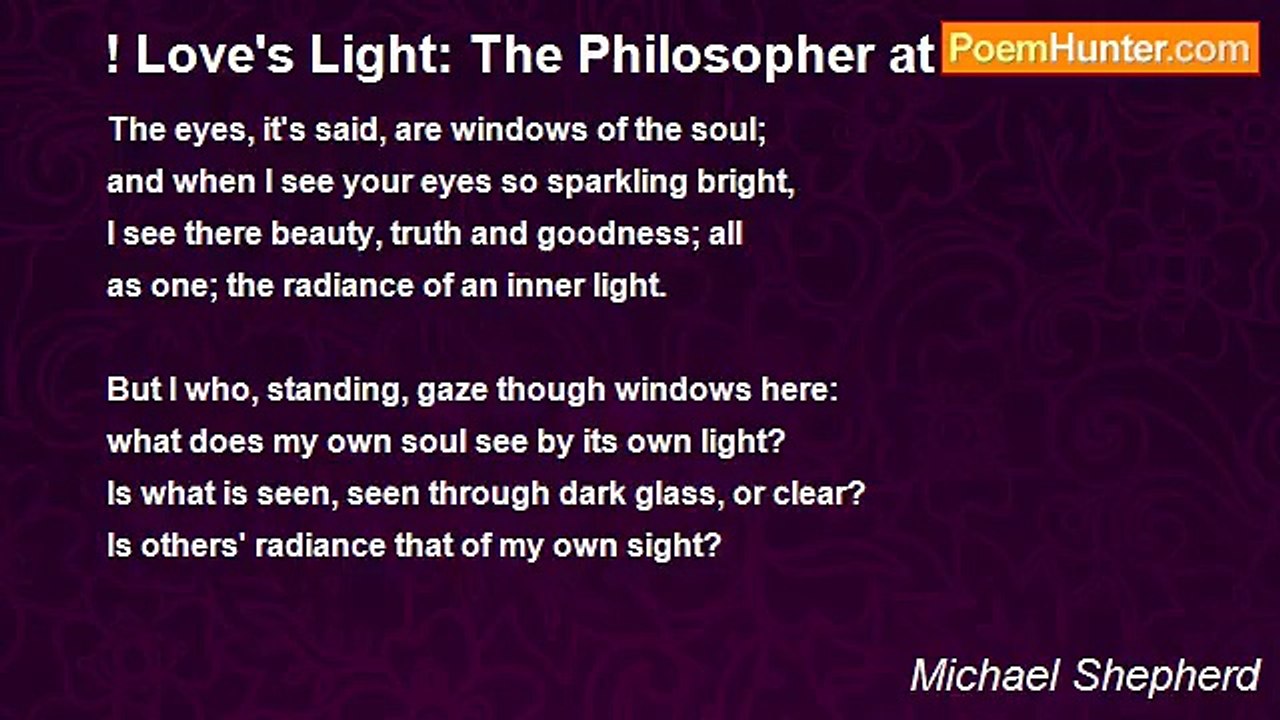 Michael Shepherd - ! Love's Light: The Philosopher at the Window