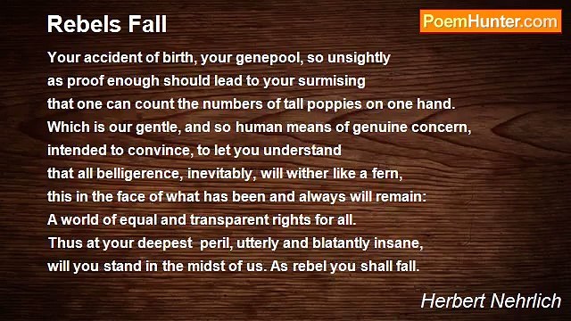 Herbert Nehrlich - Rebels Fall