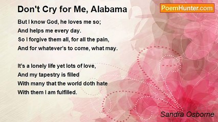 Sandra Osborne - Don't Cry for Me, Alabama