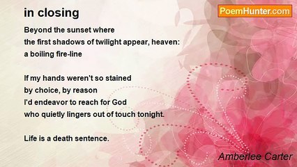 Amberlee Carter - in closing