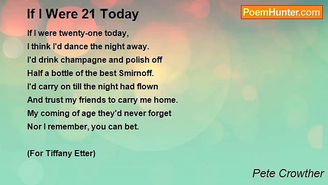 Pete Crowther - If I Were 21 Today